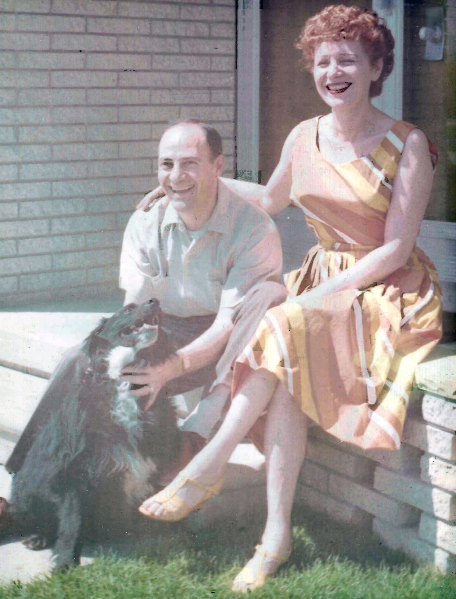 Uncle Paul and Aunt Jean seated outdoors in 1964